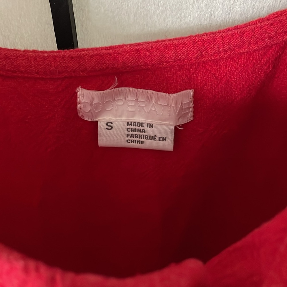 Button Down Red Dress - Picture 4 of 4